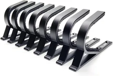 Gun Rack Wall Mount, Horizontal Racks 4 pairs, black, aluminum gun hooks 