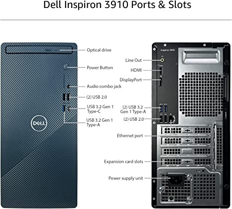 DELL INSPIRON 3910 i7-12700 16 512 SSD INTEGRATED WIN 10 HOME - MIST BLUE - Picture 5 of 5