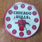 VTG P&K Products 1990 CHICAGO BULLS Basketball Clock Made In USA Tested Works