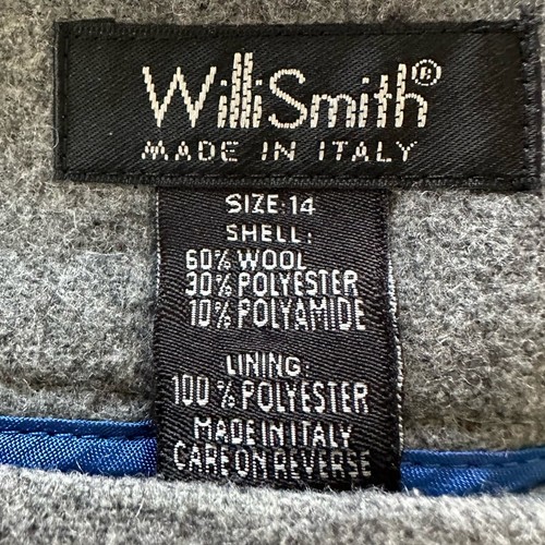 WILLI SMITH Womens Skirt Wool Blend Maxi Gray Straight  Academia Modest Italy 14 - Picture 8 of 11