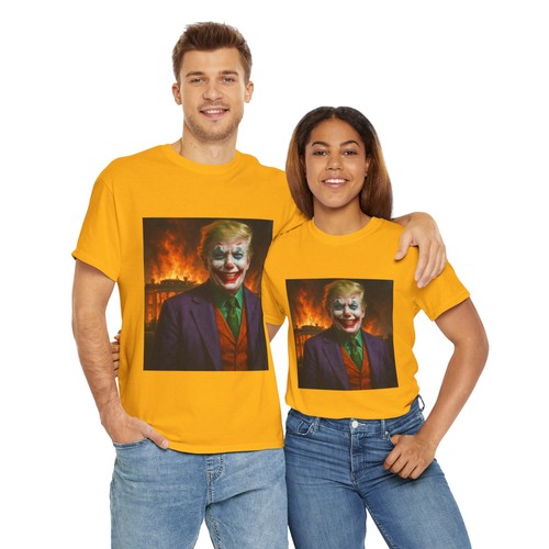 Donald Trump as Joker White House On Fire Unisex Tee T-Shirt Horror Batman Clown - Picture 72 of 157