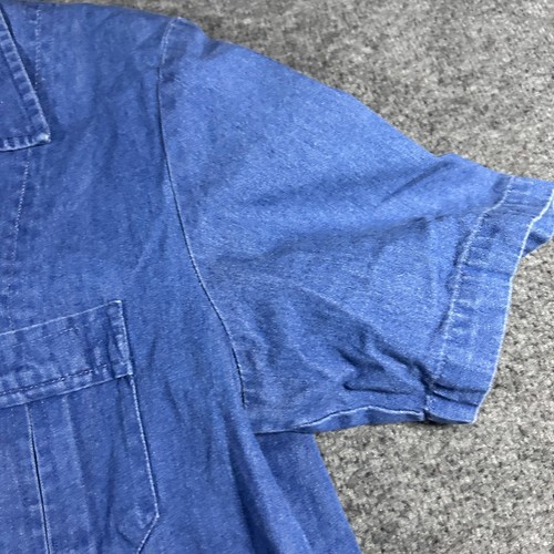 Vintage Talbots Shirt Petite P Blue Denim Button Front Casual Everyday Top - Picture 5 of 10