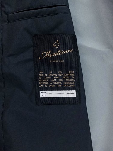 (SIN IMPUESTO ADUANERO) MONTECORE Abrigo Chaqueta Nylon Con Capucha Azul Oscuro 50 IT / Grande - Imagen 11 de 16