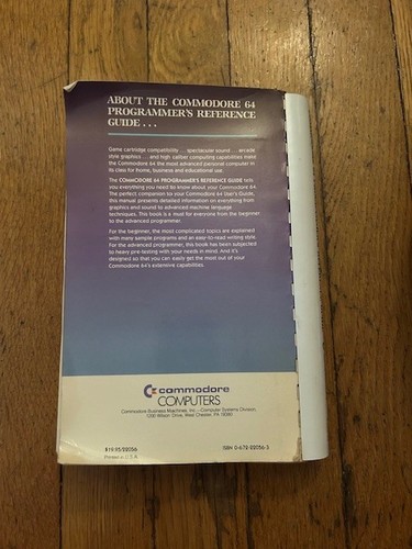 Commodore 64 Programmer's Reference Guide 1985 - 第 2/8 張圖片