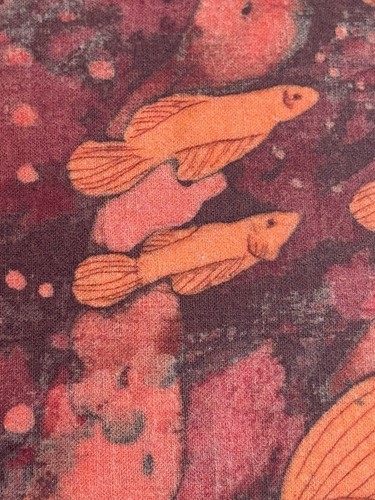 School Of Fish Batik Signed Woytek Very Nicely, Matted Framed Rare Aprox 27x 22 - Picture 19 of 24