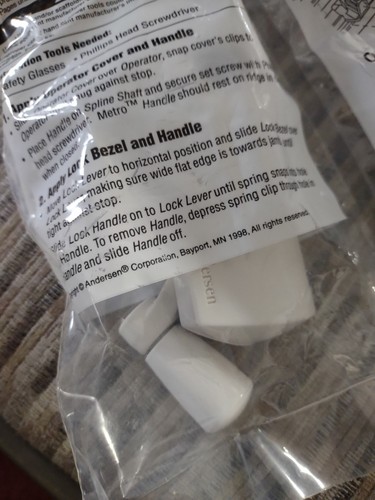 ANDERSON Window Crank CLASSIC STYLE WINDOW HARDWARE PACK White 1521026 - Picture 3 of 3