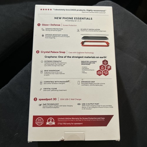 ZAGG-mophie Phone Essentials Kit: 360 Protection + Fast, for iPhone 15 Pro-Clear - 第 2/2 張圖片