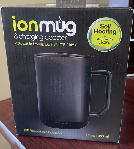 ION MUG Self Heating/Charging Coaster - LED Temperature Indicator SEALED