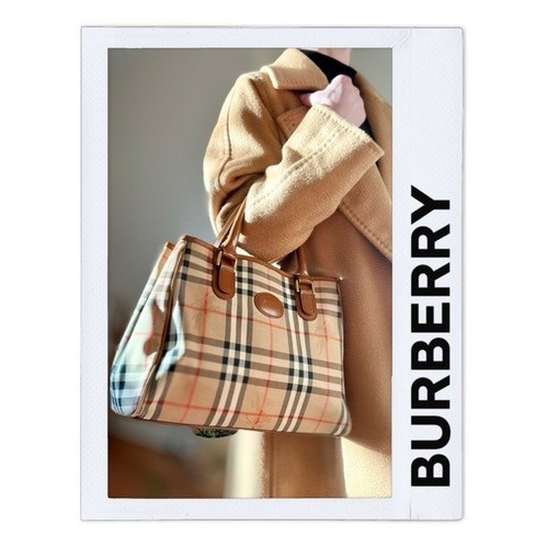 Vintage echt Burberrys Tasche Handtasche Nova Check Canvas - Bild 2 von 14