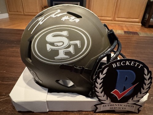 Talanoa Hufanga handsignierter SF 49ers Salute to Service Mini Helm Beckett