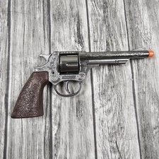Gonher No 30 Toy Cap Gun Western Revolver Die Cast Metal Parris Spain Cowboy