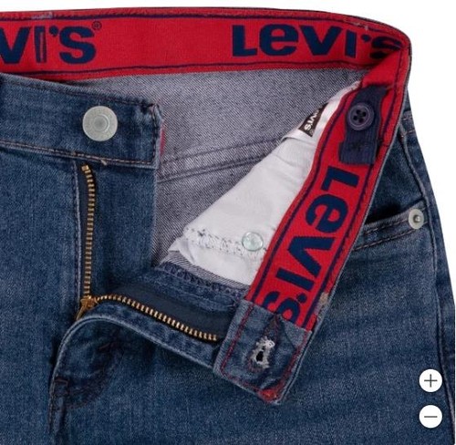 Levi's Boys Girls Jeans Dark Blue 511 Slim Straight Leg Stretch 5-Pocket Midrise - Picture 7 of 8