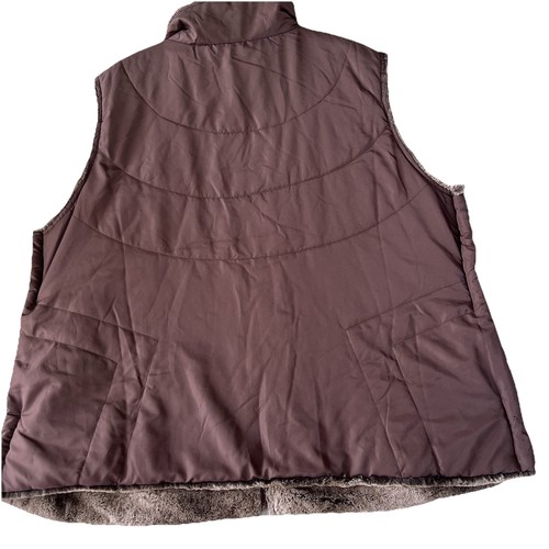 CATO Woman Kunstfell Full Zip Weste Wende Gr. 26/28 W silberbraun so weich!!! - Bild 4 von 9