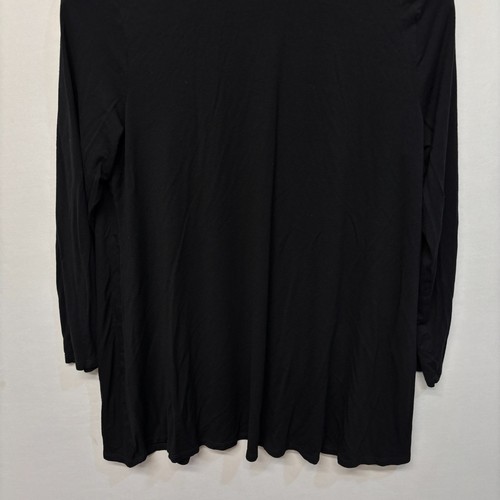 Eileen Fisher Women Open Cardigan Sweater Top Size XL X-Large Black D020 -22 - Picture 13 of 15
