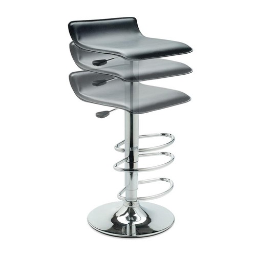 Winsome Spectrum Faux Leather Adjustable Swivel Bar Stool in Black - Picture 3 of 5