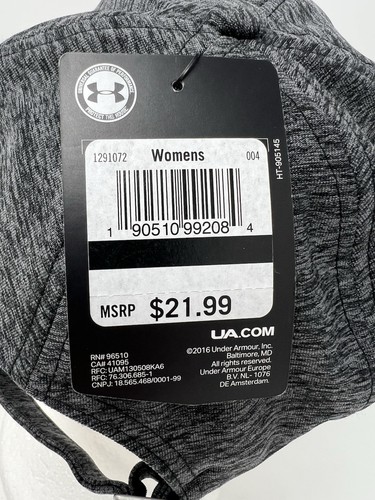 NEU Under Armour Damenmütze neu mit Etikett grau/schwarz HeatGear verstellbarer Riemen hinten neu mit Etikett - Bild 6 von 10