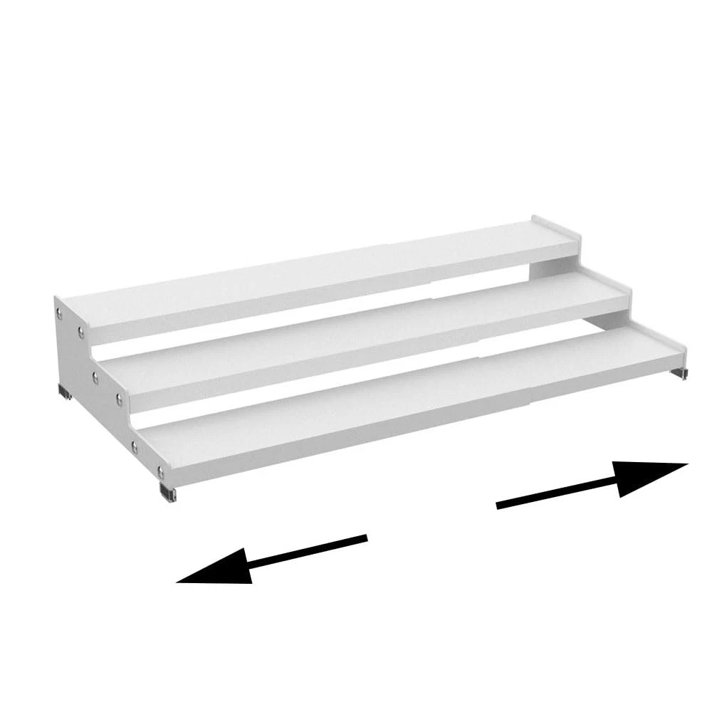 Expandable Carbon Steel Spice Rack Organizer for Pantry, Adjustable 3-Tier La...