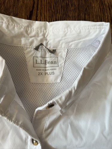 L.L. BEAN WHITE SHIRT UPF 50+ size 2X PLUS - Picture 5 of 7