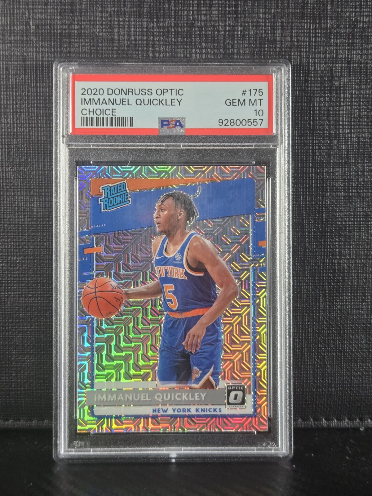 2020-21 Panini Donruss Optic - Rated Rookie Immanuel Quickley #175 Choice Prizm
