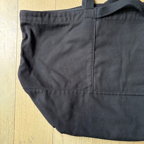 Baggu Large Canvas Weekend Bag Tote Black Zip Top Double Handles Shoulder Straps - Picture 3 of 24
