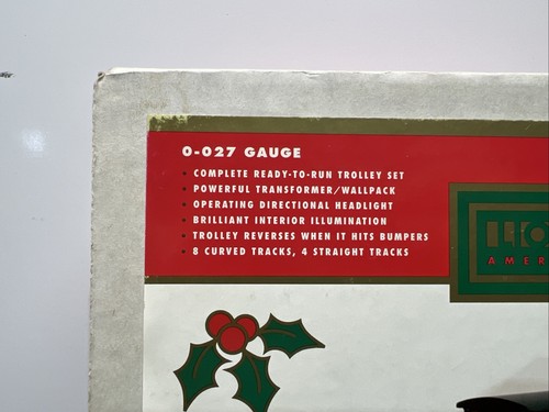 LIONEL 6-11981 CHRISTMAS HOLIDAY MOTORIZED TROLLEY SET TRAIN O-27 TRACK GAUGE - Picture 2 of 15