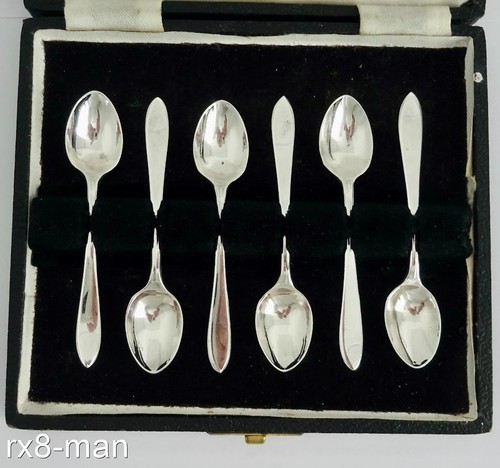 HERVORRAGENDES 1943 SET MIT SECHS MASSIVEN STERLINGSILBER KAFFEELÖFFELN VERPACKT - 41,7 Gramm - Bild 2 von 7