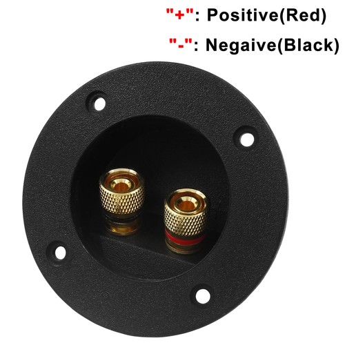 Paquete de 2 terminales de subcaja de altavoz de 3" taza conectores de cable con resorte de 2 vías - Imagen 3 de 5
