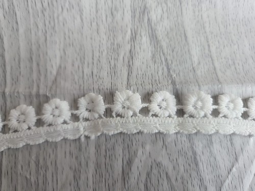 Encaje Blanco 20mm Ancho Poliéster Decoración Artesanal 4 metros - Imagen 2 de 3
