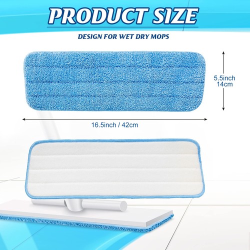 40 Pack Microfiber Mop Pads Machine Washable Cleaning Flat Mop Head Reusable ... - Picture 2 of 7