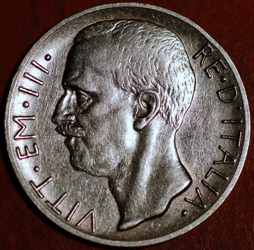 Italia 10 liras 1927 Vittorio Emanuele III KM# 68,1 - Imagen 2 de 2