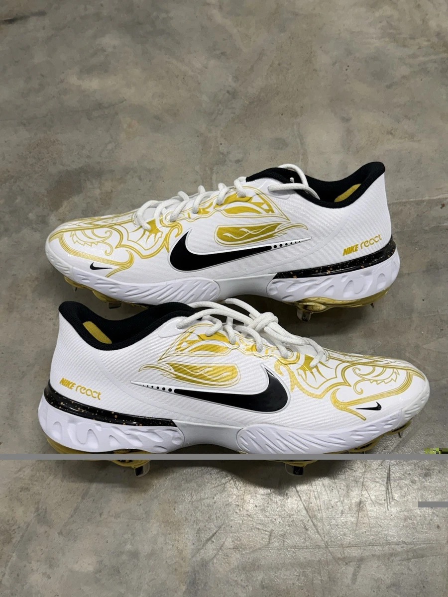 Nike Alpha Huarache Elite 3 Low Black Metallic Gold for Sale
