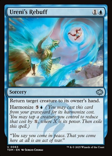 x1 Ureni's Rebuff - Tarkir: Dragonstorm - NM - MTG