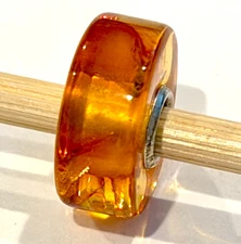 TROLLBEADS Amber Unique Rare Retired Limited Edition LAA 925 Bead - A10 New 
