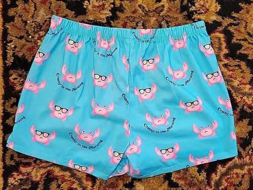 Justice Girls Crabby In The Morning Shorts Pajama Set w/Crab Stuffed Plush 14/16 - Picture 5 of 6