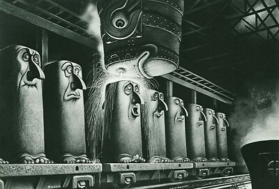 Boris Artzybasheff Machinalia Art Print Industrial Surreal Machine Decor