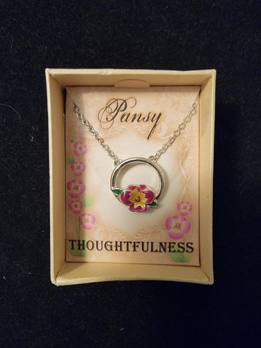 AVON Schmuck 2011 Floral Inspirations Halskette Stiefmütterchen Neu im Karton - Bild 2 von 7