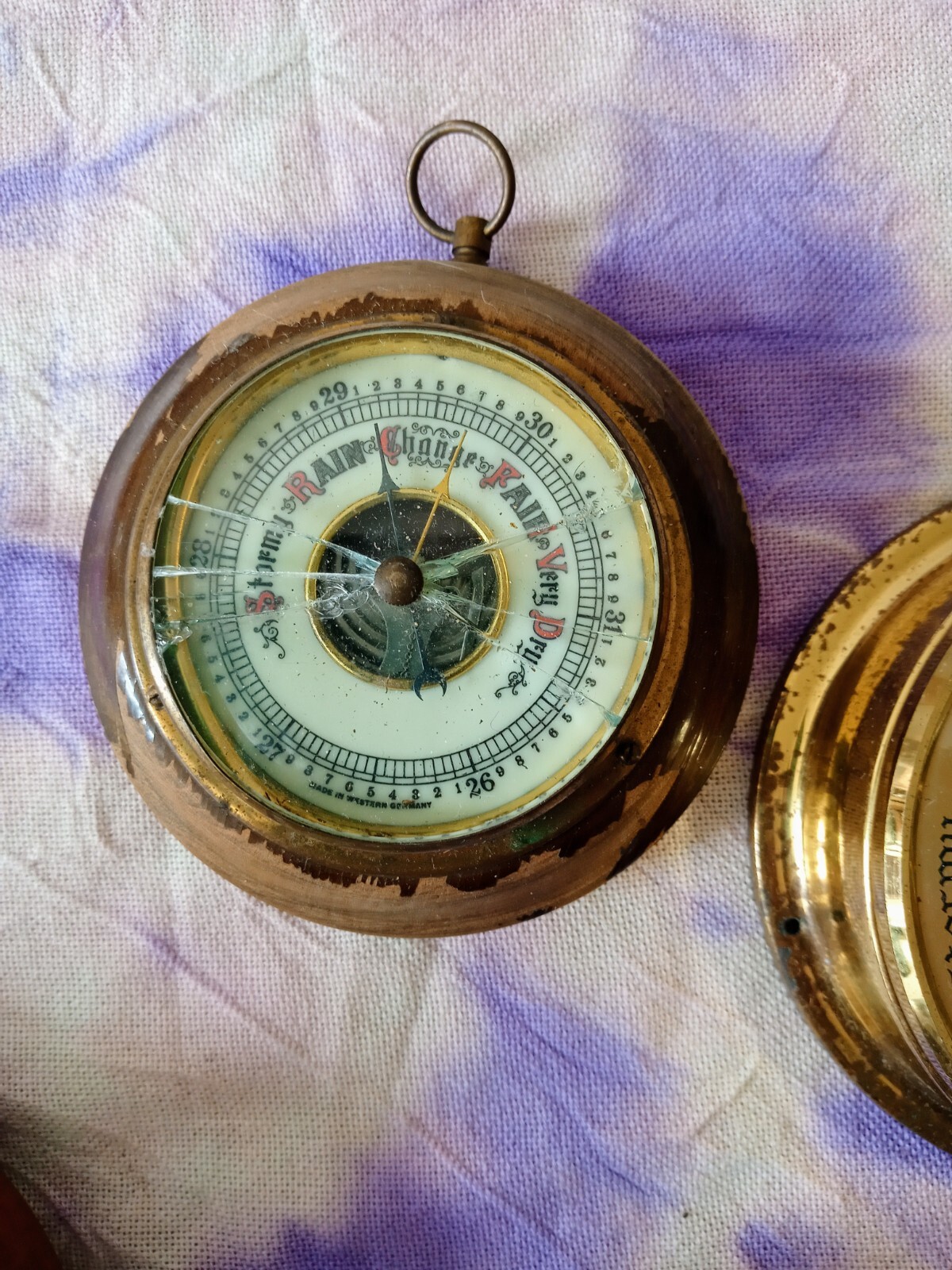Set of four antique Barometers. Damaged. Suitable for spares or home