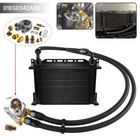 Universal 25 Row AN10 Oil Cooler Kit W/ 3/4 x16UNF & M20x1.5 Thermostat Adapter 