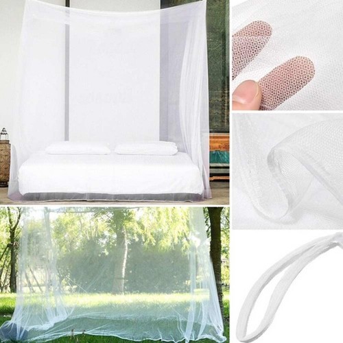 4 Corner Hanging Bed Canopy Mosquito Net For Double King Bed Camping Netting - Picture 6 of 9