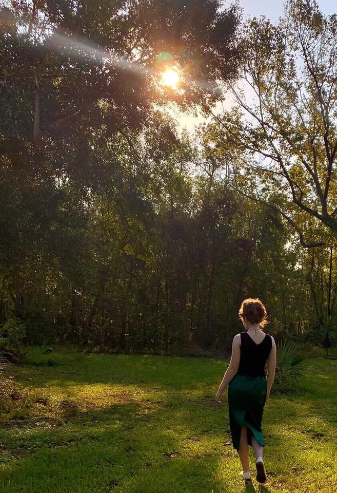 Jessica McClintock Bridal Emerald Velvet Satin Dress Regency Gown Vintage 80s - Image 4 of 4