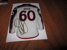OSCAR DANSK AUTOGRAPHED BLUE JACKETS 4X6 PHOTO # 9-FALCONS