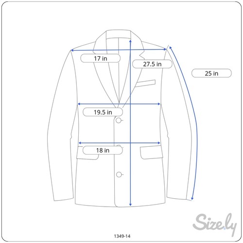 Armani Exchange Mens Sport Coat 36R Gray Blue Check Wool Blend Blazer $475 - Picture 12 of 12