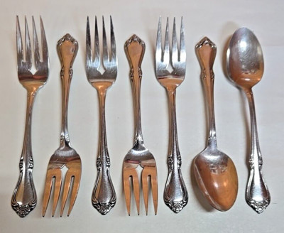 SSS by Oneida Flatware; (5) Dessert Forks; (2) Teaspoons
