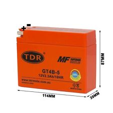 AGM Motorcycle Battery for Yamaha TTR50 TTR90 SR400 Suzuki DRZ70 GT4B-5 YT4B-5