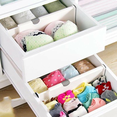 Storage Organizer Underwear Sock Tie Drawer Divider Pants Tidy