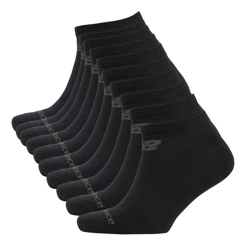 5 pairs of New Balance Cushioned No Show Socks Black Size 9-11