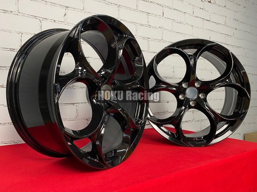 4X 20 Zoll Drake Style Felgen 5X110 Schwarz passend für Alfa Romeo Giulia Ste... - Picture 8 of 23
