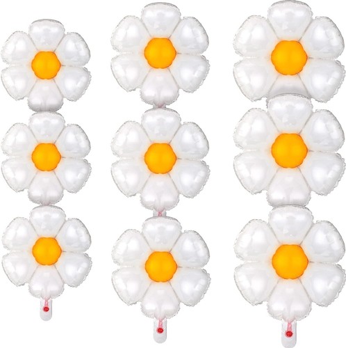 9 Pieces Daisy Balloons Daisy Party Decorations Daisy Foil Birthday Baby Shower - Picture 1 of 4