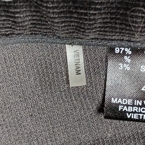 TAHARI Corduroy Pants Womens Size 4 Black Mid Rise Preppy Dark Academia Y2K - Picture 6 of 13