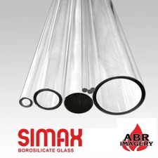 Glass - 33 COE - 11mm x 5.8mm OD Simax Clear Flat Rod Borosilicate - 10 Pieces